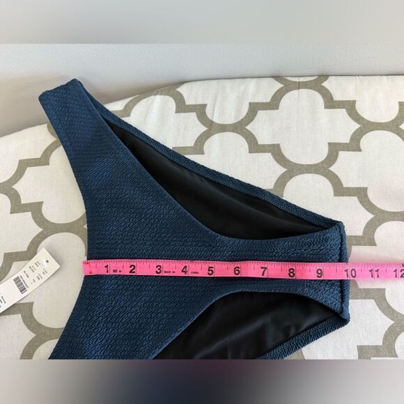 J.Crew Textured curved-waist cheeky bikini bottom NWT Size L - Picture 5 of 6